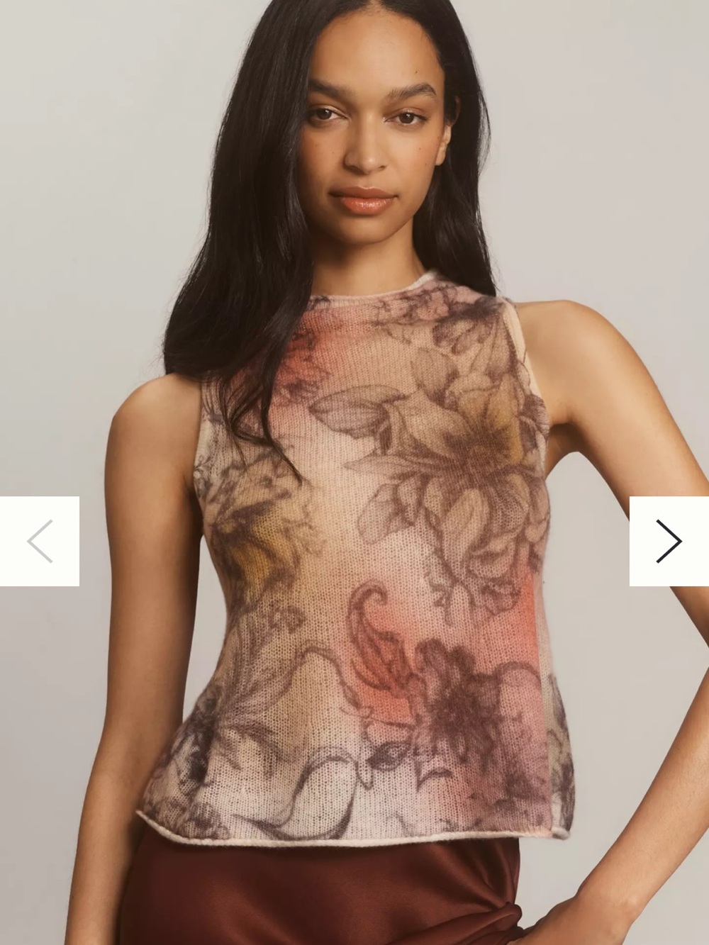 By Anthropologie Mock-Neck Cashmere Sweater Tank